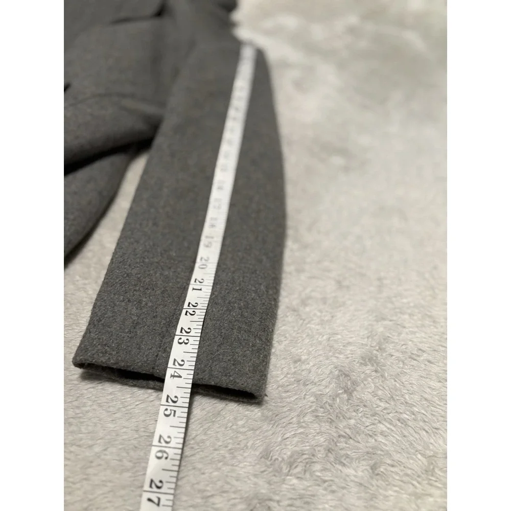 J Crew Mercantile Coat‎ Womens 4 Gray Wool Blend Funnel Neck Jacket Style J6140 - Picture 4 of 9